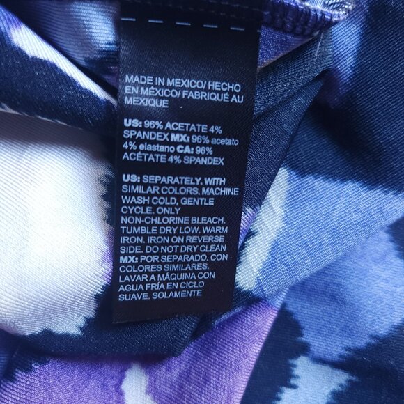 Chicos Travelers™ Classic Abstract Maxi Dress Purple Indigo Small - Picture 9 of 9